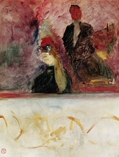 The Box at the Mascaron Dore by Henri de Toulouse Lautrec